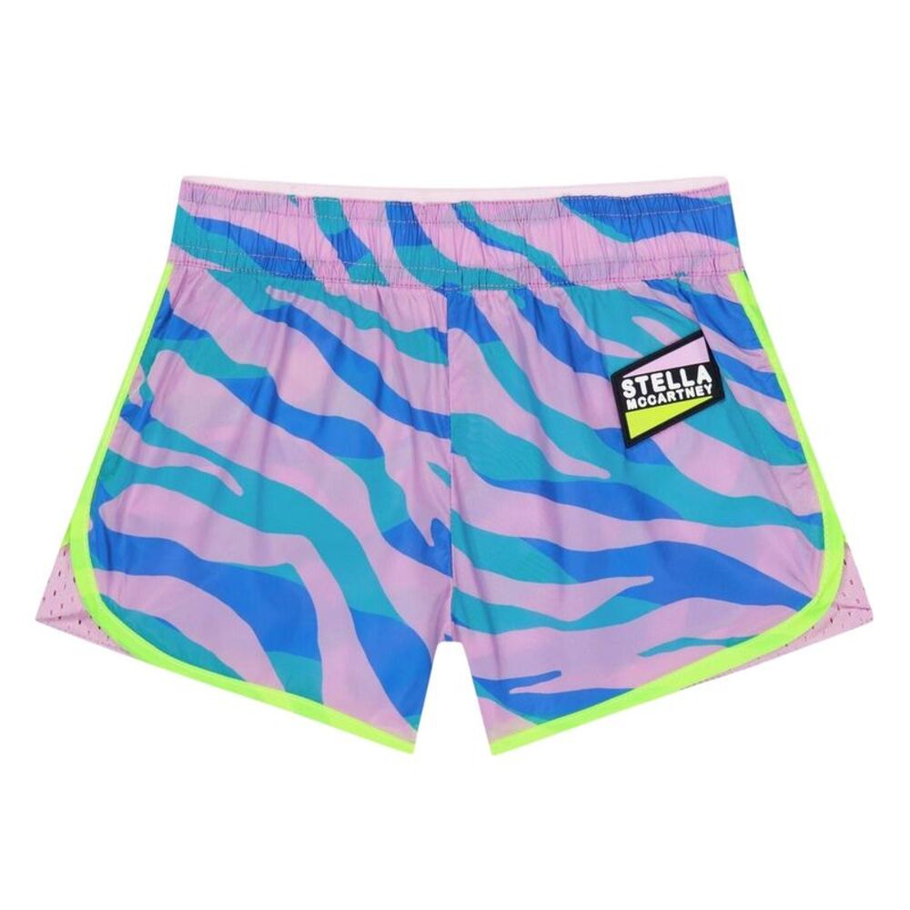 Stella McCartney Girls Zebra Print Shorts / Multicolored